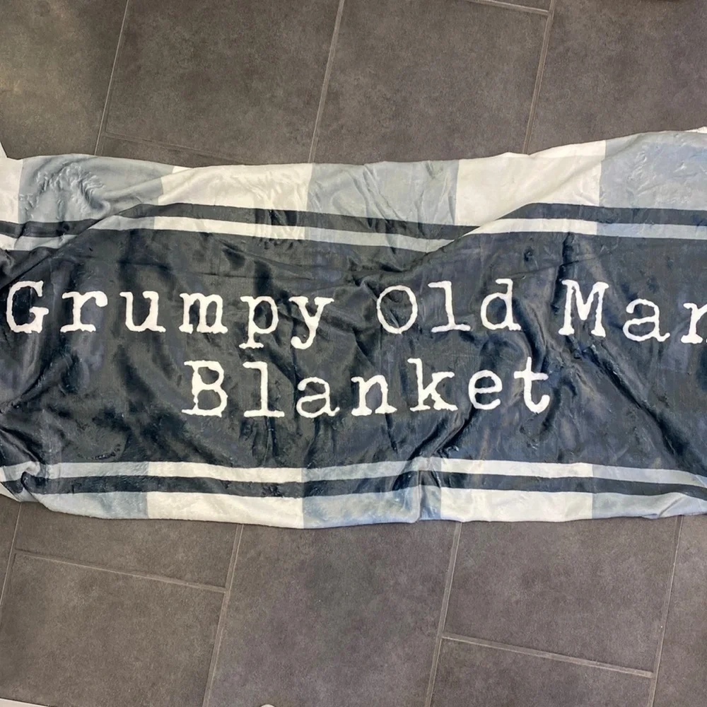 Grumpy Old Man Oversized Throw Blanket
